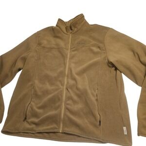 Quechua Jacket‎ Mens XL 2XL Brown Fleece Full Zip Stratetmic Decathlon Hiking